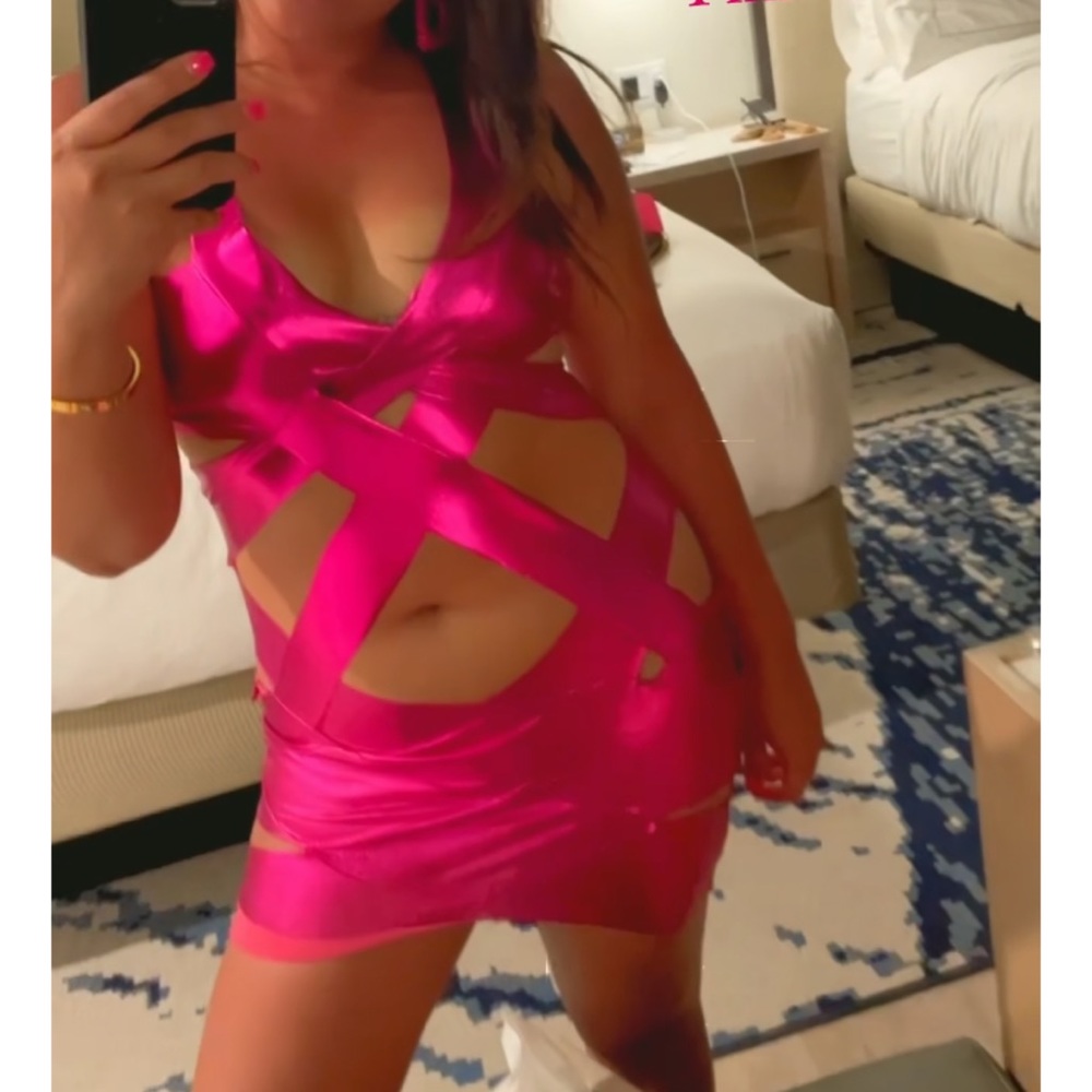 Metallic sexy dress